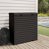 Outdoor Garbage Bin Black 78x41x86 cm Polypropylene - Side View