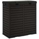 Outdoor Garbage Bin Black 78x41x86 cm Polypropylene - Top-Down View