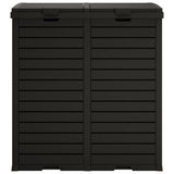 Outdoor Garbage Bin Black 78x41x86 cm Polypropylene - 45-Degree Angle