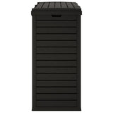 Outdoor Garbage Bin Black 78x41x86 cm Polypropylene - Rear View