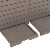Outdoor Garbage Bin Light Brown 78x41x86 cm Polypropylene