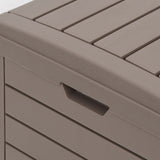 Outdoor Garbage Bin Light Brown 78x41x86 cm Polypropylene - Low Angle