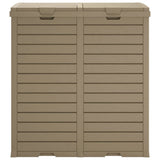 Outdoor Garbage Bin Light Brown 78x41x86 cm Polypropylene
