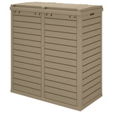 Outdoor Garbage Bin Light Brown 78x41x86 cm Polypropylene - Close-Up Angle
