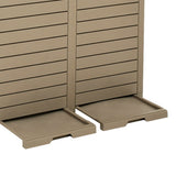 Outdoor Garbage Bin Light Brown 78x41x86 cm Polypropylene - Low Angle