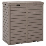 Outdoor Garbage Bin Light Brown 78x41x86 cm Polypropylene