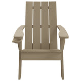 Garden Adirondack Chair Light Brown 75x88.5x89.5cm Polypropylene - Side View