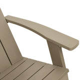 Garden Adirondack Chair Light Brown 75x88.5x89.5cm Polypropylene - Close-Up Angle