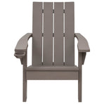 Garden Adirondack Chair Light Brown 75x88.5x89.5 cm