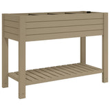 Garden Raised Bed Light Brown 110x45x79 cm Polypropylene - Front View