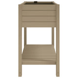 Garden Raised Bed Light Brown 110x45x79 cm Polypropylene - Top-Down View