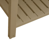 Garden Raised Bed Light Brown 110x45x79 cm Polypropylene - Rear View