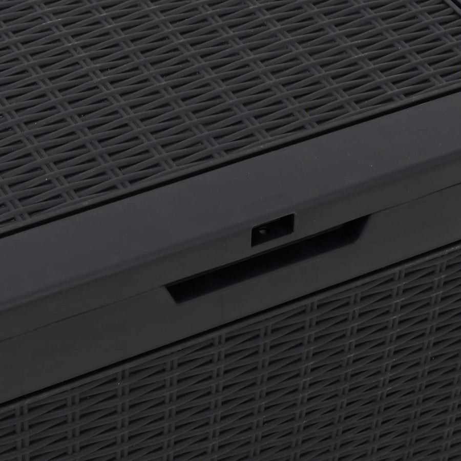 Garden Storage Box Black 55.5x43x53 cm Polypropylene