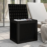 Garden Storage Box Black 55.5x43x53 cm Polypropylene - Side View