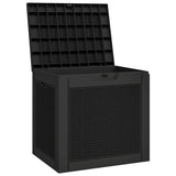 Garden Storage Box Black 55.5x43x53 cm Polypropylene - Top-Down View
