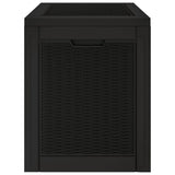 Garden Storage Box Black 55.5x43x53 cm Polypropylene