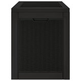 Garden Storage Box Black 55.5x43x53 cm Polypropylene - Rear View