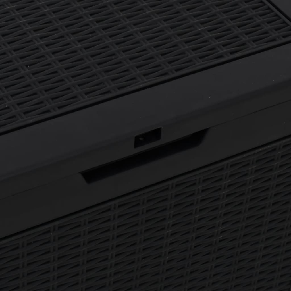 Garden Storage Box Black 55.5x43x53 cm Polypropylene