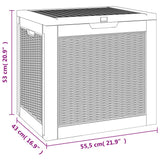 Garden Storage Box Black 55.5x43x53 cm Polypropylene