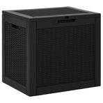 Garden Storage Box Black 55.5x43x53 cm Polypropylene