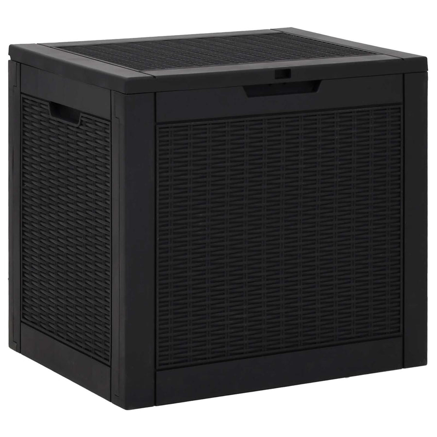 Garden Storage Box Black 55.5x43x53 cm Polypropylene