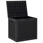 Garden Storage Box Black 55.5x43x53 cm Polypropylene