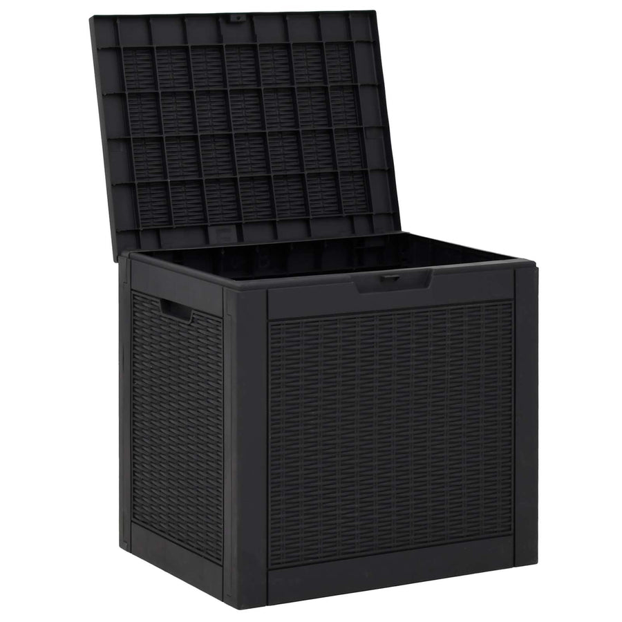 Garden Storage Box Black 55.5x43x53 cm Polypropylene