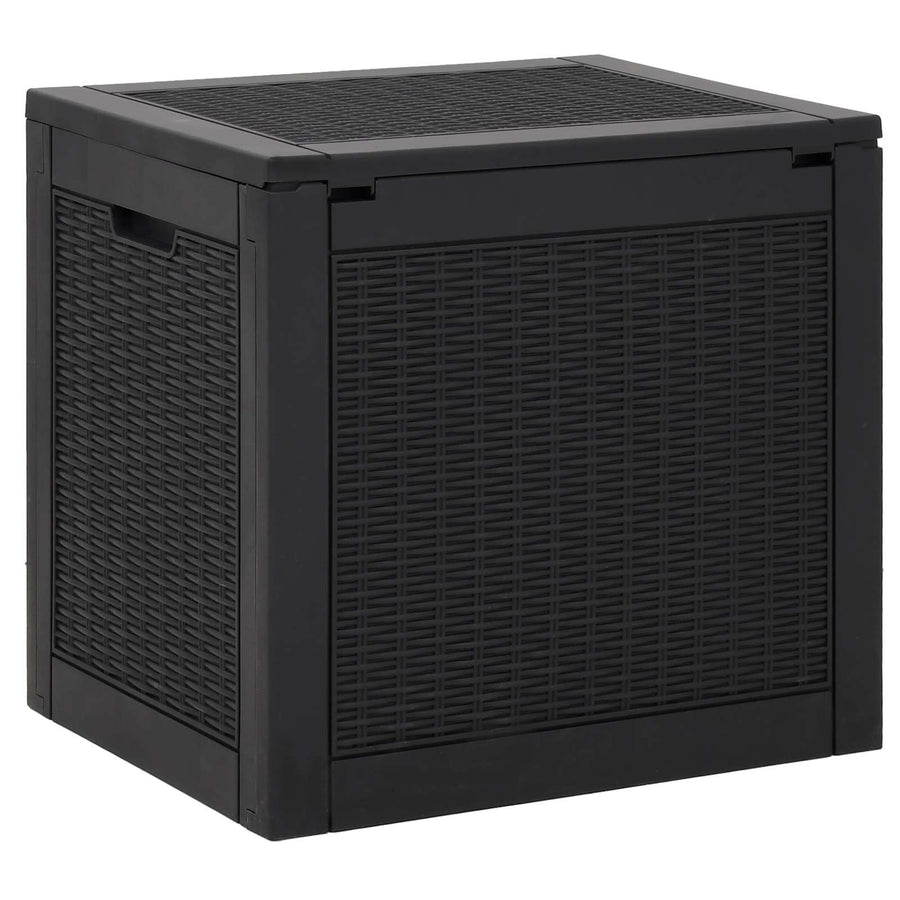 Garden Storage Box Black 55.5x43x53 cm Polypropylene