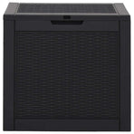 Garden Storage Box Black 55.5x43x53 cm Polypropylene