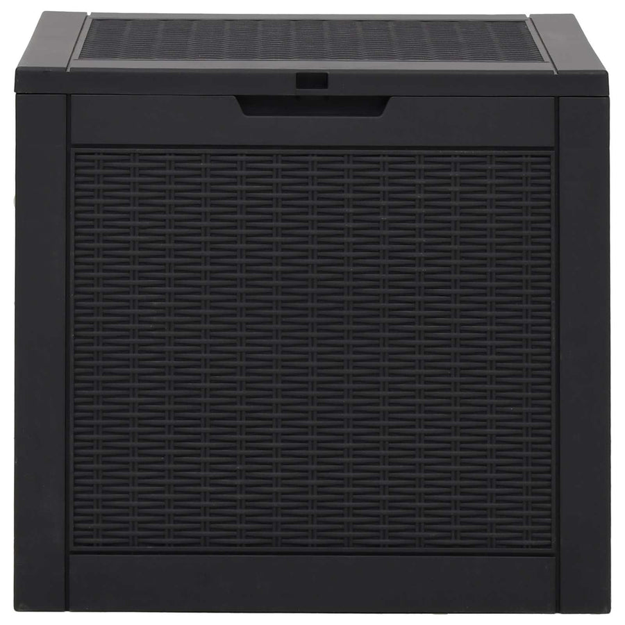 Garden Storage Box Black 55.5x43x53 cm Polypropylene