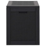 Garden Storage Box Black 55.5x43x53 cm Polypropylene