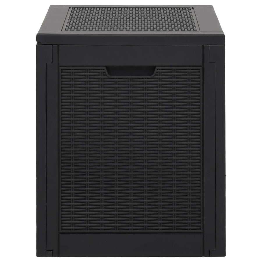 Garden Storage Box Black 55.5x43x53 cm Polypropylene