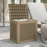 Garden Storage Box Light Brown 55.5x43x53 cm Polypropylene - Side View