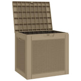 Garden Storage Box Light Brown 55.5x43x53 cm Polypropylene - Top-Down View