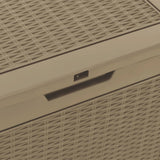 Garden Storage Box Light Brown 55.5x43x53 cm Polypropylene - Close-Up Angle