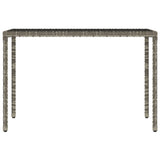 6 Piece Garden Dining Set with Cushions Grey Poly Rattan - 45-Degree Angle