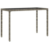 6 Piece Garden Dining Set with Cushions Grey Poly Rattan - Rear View