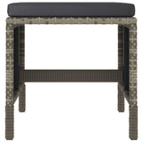 6 Piece Garden Dining Set with Cushions Grey Poly Rattan