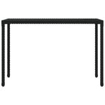 6 Piece Garden Dining Set with Cushions Black Poly Rattan
