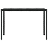 6 Piece Garden Dining Set with Cushions Black Poly Rattan - 45-Degree Angle