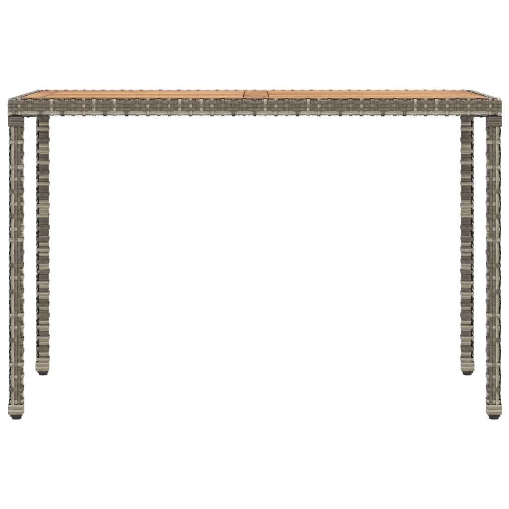 6 Piece Garden Dining Set with Cushions Grey Poly Rattan