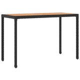 6 Piece Garden Dining Set with Cushions Black Poly Rattan - 45-Degree Angle