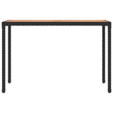 6 Piece Garden Dining Set with Cushions Black Poly Rattan