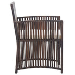 Garden Armchairs with Cushions 2 pcs Brown Poly Rattan