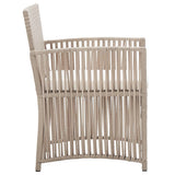 Garden Armchairs with Cushions 2 pcs Beige Poly Rattan - Top-Down View