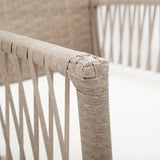 Garden Armchairs with Cushions 2 pcs Beige Poly Rattan - Rear View