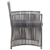 Garden Armchairs with Cushions 2 pcs Grey Poly Rattan - Top-Down View