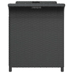 Garden Bench with Cushion Black 116x46x57 cm Poly Rattan