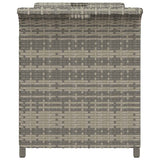 Garden Bench with Cushion Grey 116x46x57 cm Poly Rattan