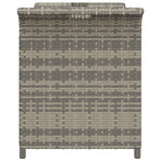 Garden Bench with Cushion Grey 116x46x57 cm Poly Rattan